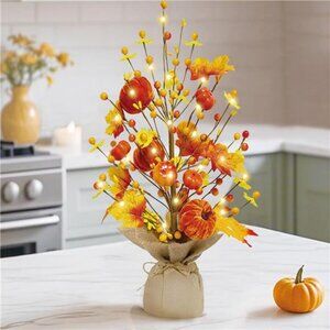 Fall Decorations for Home 18 Inch Fall Tree, Fall Decor Fake Pumpkin Berry